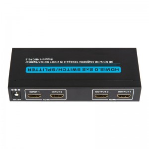 V2.0 HDMI 2x2 Switch \/ Splitter Podpora 3D Ultra HD 4Kx2K @ 60 Hz HDCP2.2