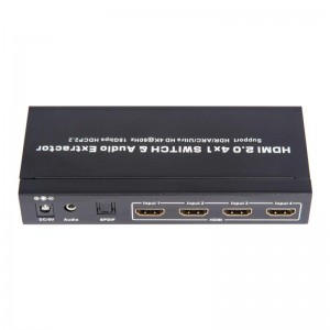 V2.0 HDMI 4x1 přepínač a podpora audio extraktoru ARC Ultra HD 4Kx2K @ 60 Hz HDCP2.2 18 Gbps