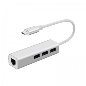 USB typ C na LAN (1000 M) + adaptér USB 3.0 x 3