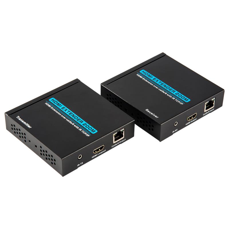 V1.3 HDMI Extender 200m přes jeden kabel cat5e \/ 6 Podpora Full HD 1080P POE