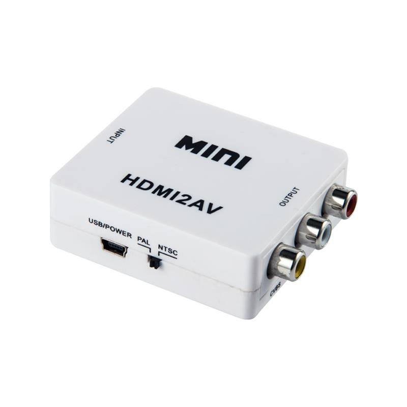 Převodník mini velikosti HDMI na AV \/ RCA 1080P