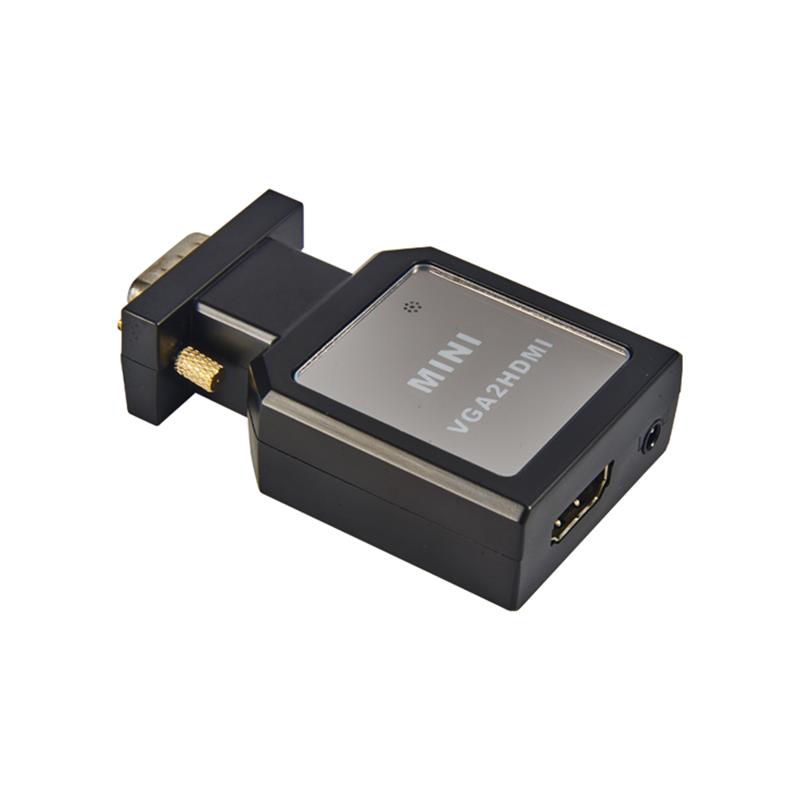 Kovové pouzdro MINI Size VGA + 3,5 mm převodník zvuku na HDMI