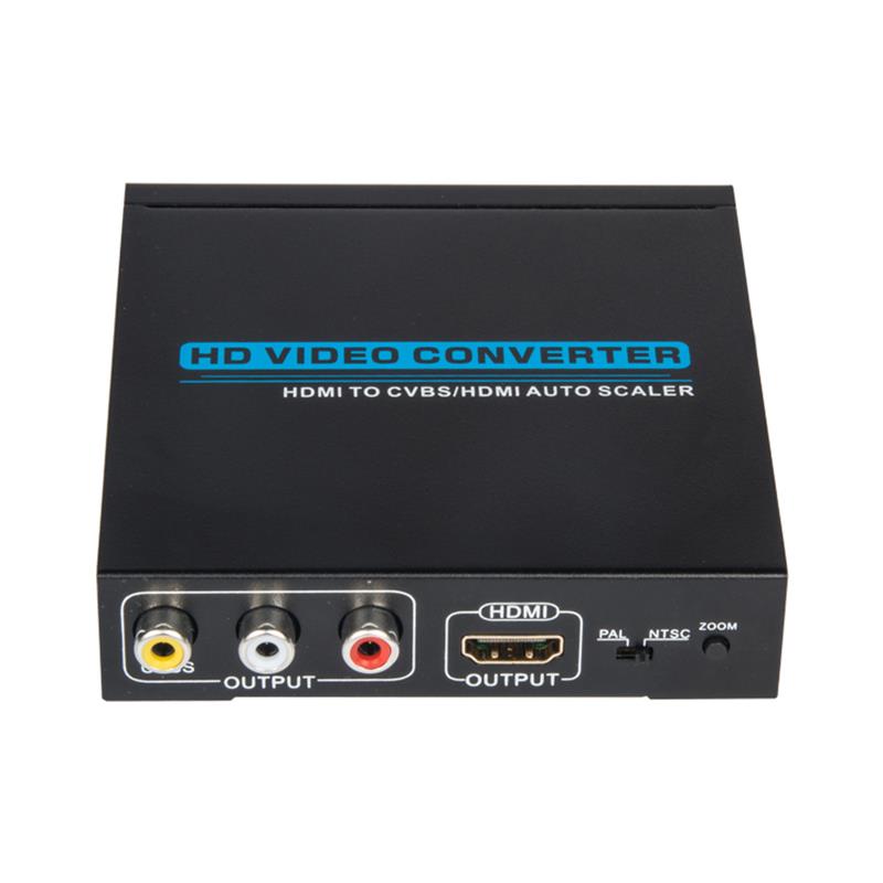 HDMI TO CVBS \/ AV + HDMI KONVERTER Auto Scaler 1080P