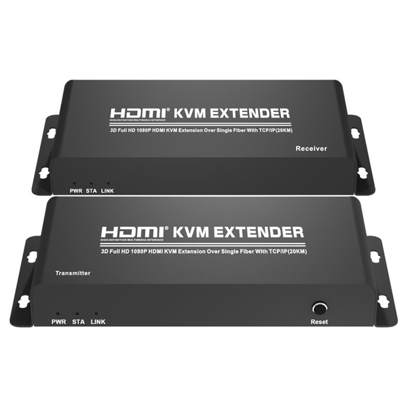 HDMI KVM Extender přes jedno vlákno s TCP \/ IP (20KM) Podpora Full HD 1080P