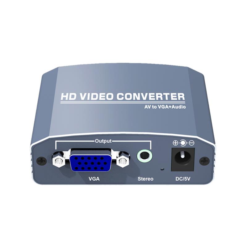 Měnič A \/ V na VGA + Stereo Converter Up Scaler 720P \/ 1080P